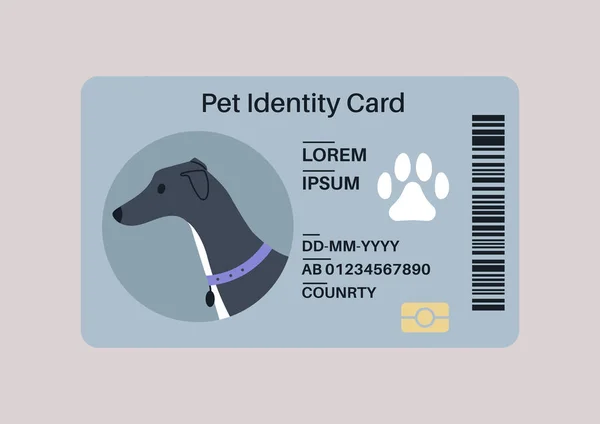 a dog identity card